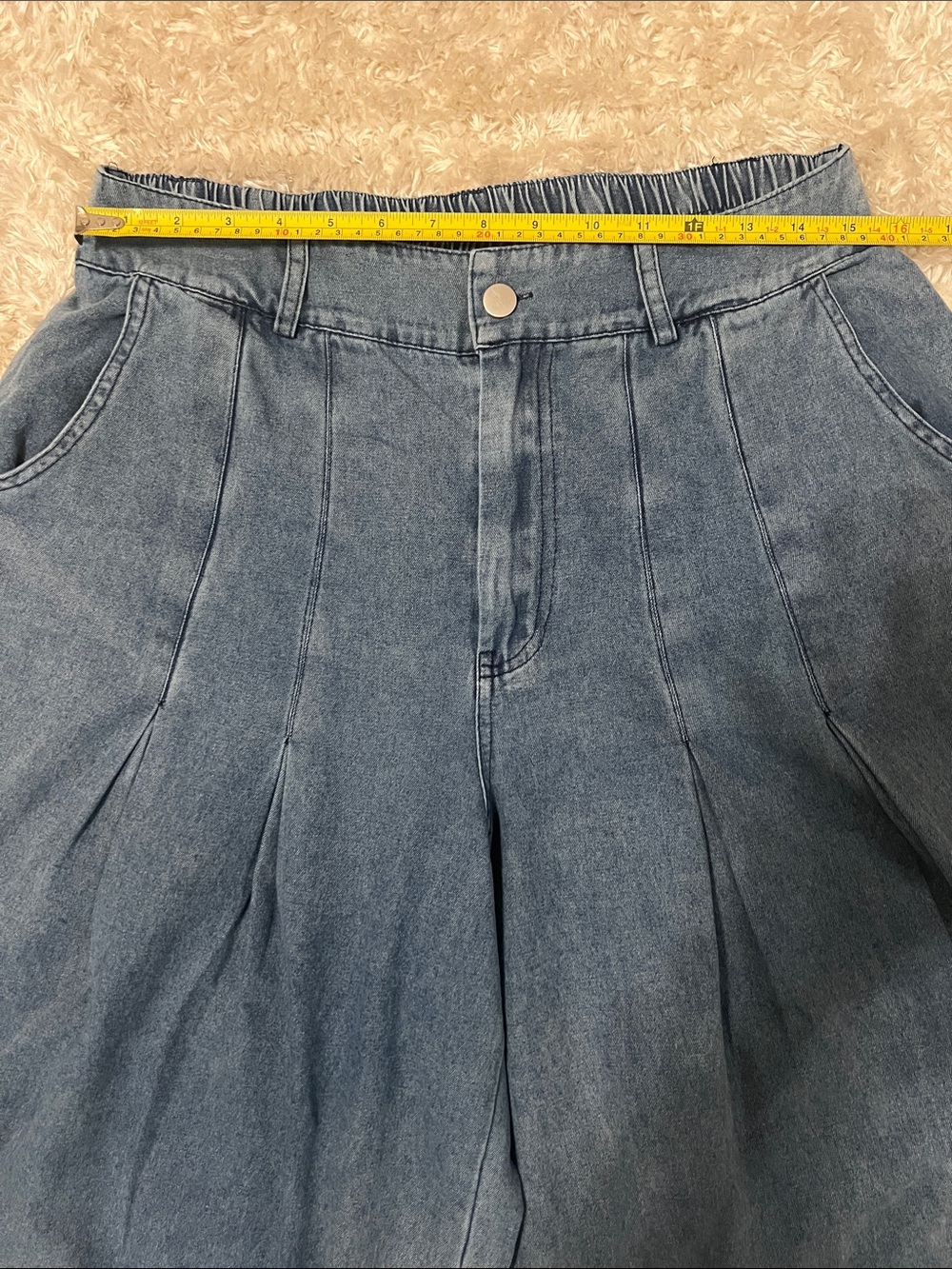 JODIFL Light Blue Wide Leg Denim Culottes - Picture 7 of 9